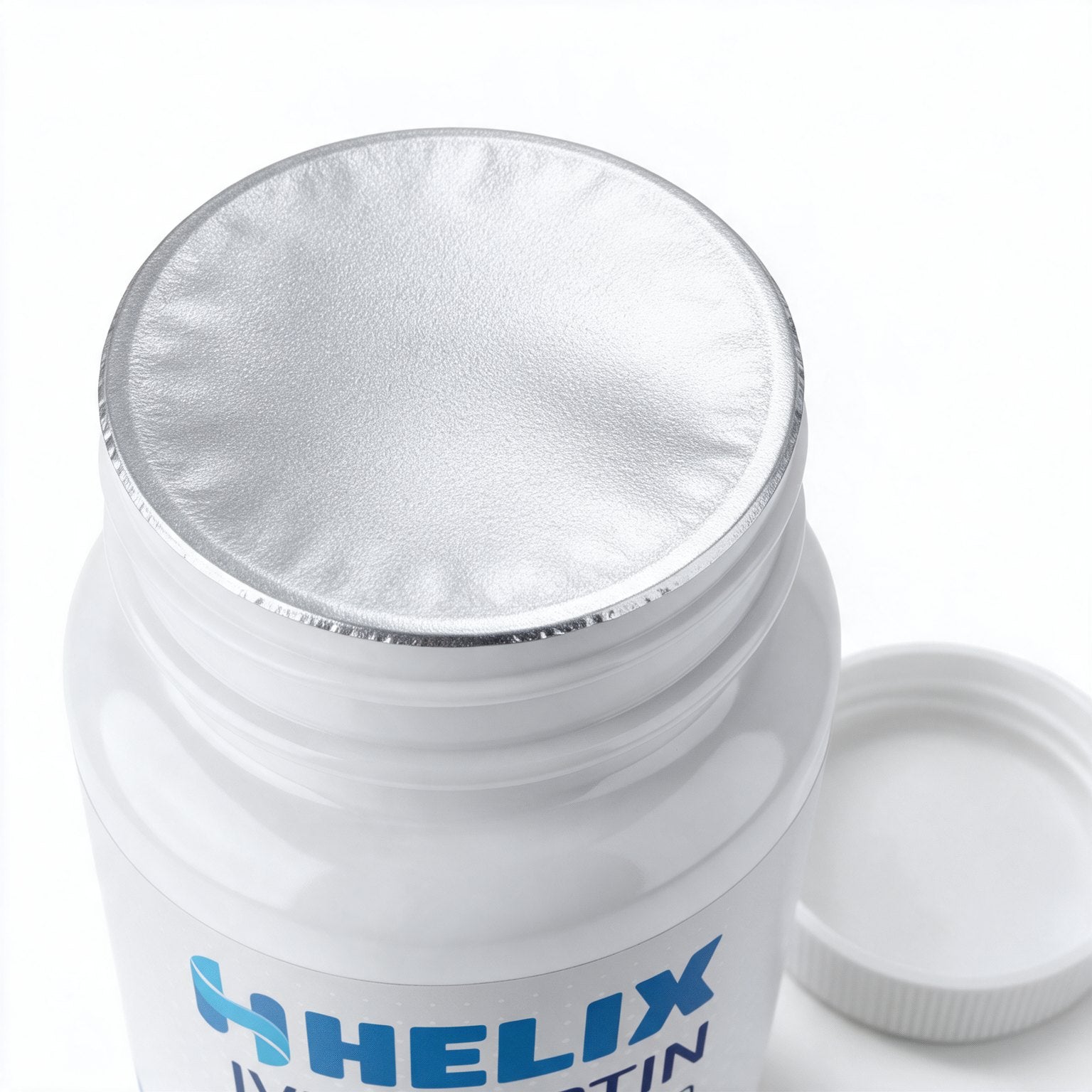 Foil safety seal under the cap